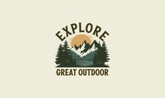 logo design of a explore great outdoor template vector