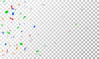 3D color party confetti. Render colorful confetti vector