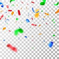 3D color party confetti background. vector