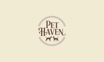 logo design template of a pet shop flat design vector