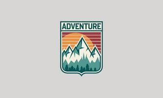 logo design template of a adventure flat design design vector