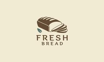 logo design template of a bread flat design vector