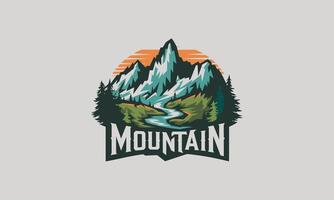 logo design template of a mountain design vector