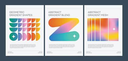 Minimalist poster design template with dynamic gradient. vector