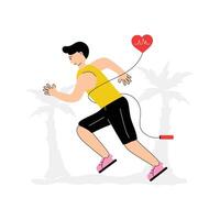 Grab this flat illustration of running vector