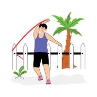 An illustration of arm exercise in modern style vector