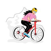 Get this creatively crafted amazing icon of cycling in modern style vector