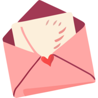 An open envelope with a heart on it png
