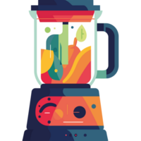 A blender with fruit and vegetables in it png