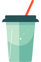 A cup with a straw and a drink in it png
