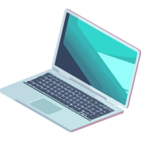 A laptop computer with a green screen on it png