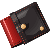 Wallet icon with red stitching png