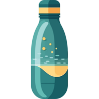 A bottle with water and bubbles on it png