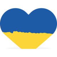 The ukraine flag is in the shape of a heart png