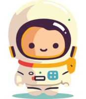 An astronaut in a white suit with a smile png