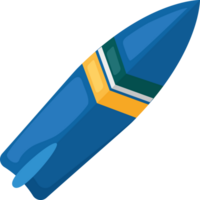 A blue and yellow rocket with a stripe on it png