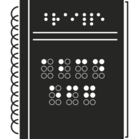 A black notebook with dots on it png