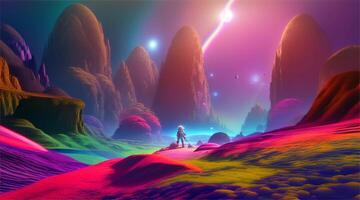 Step into the future with this depiction of a space colony on a new planet, blending futuristic design and alien landscapes in a distant world far from Earth. video