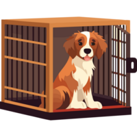 Dog in a cage png