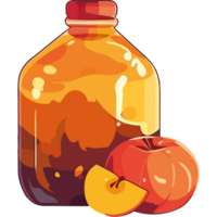 Apple cider with a slice of apple png
