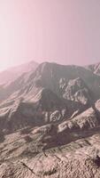View of the Afghan mountains in fog video