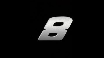 top ten countdown, numbers from 10 to 1, laser ray appears on black background and fly forward, video