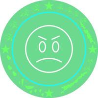 Angry Face Icon Design vector