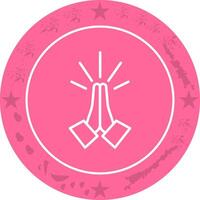 Folded Hands Icon Design vector