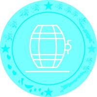 Wine Barrel Rack Icon Design vector