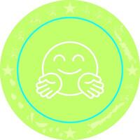 Hugging Face Icon Design vector