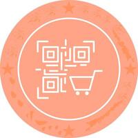 QR Code Shopping Icon Design vector