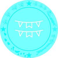 Bunting Flags Icon Design vector