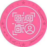 QR Code Contact Icon Design vector