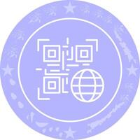 QR Code Website Icon Design vector
