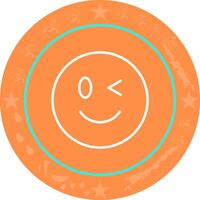 Winking Face Icon Design vector