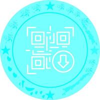 QR Code Download Icon Design vector