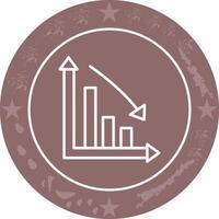 Chart Down Icon Design vector