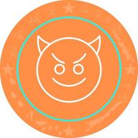 Smiling Face with Horns Icon Design vector