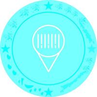 Barcode Location Icon Design vector