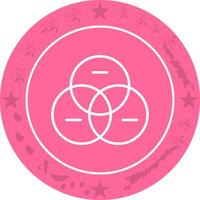 Venn Diagram Icon Design vector
