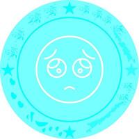 Pleading Face Icon Design vector