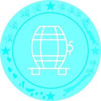 Wine Cask Icon Design vector