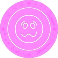 Woozy Face Icon Design vector