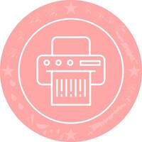 Barcode Printing Icon Design vector