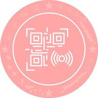 QR Code Wi-Fi Icon Design vector