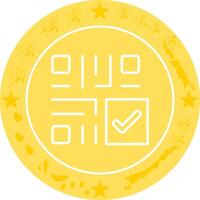 QR Code Checkout Icon Design vector