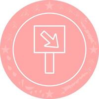 Diagonal Down Right Arrow Icon Design vector