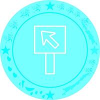 Diagonal Up Left Arrow Icon Design vector