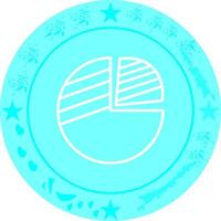 Pie Chart Icon Design vector