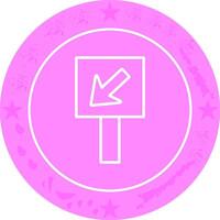 Diagonal Down Left Arrow Icon Design vector